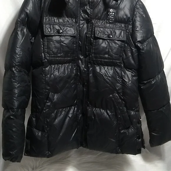 RARE! LJR JR Puffer Coat Zip/Snap Button Closure Sz.L - Picture 3 of 15